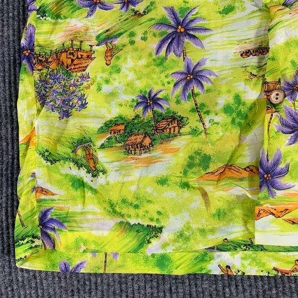 VTG Liberty House Of Hawaii Shirt Mens Large Green Floral Button Up Hawaiian USA - Picture 7 of 11